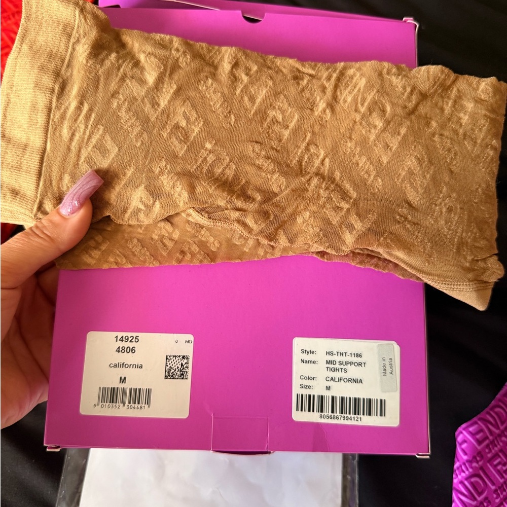 FENDI/Skims Collab. Tan Mid Support Tights
